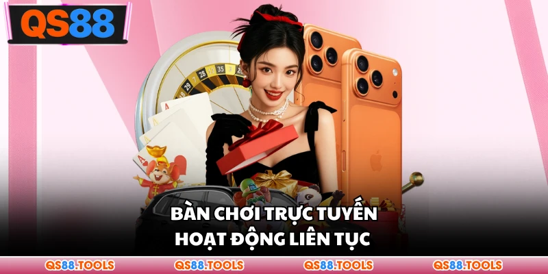 Bàn chơi trực tuyến hoạt động liên tục