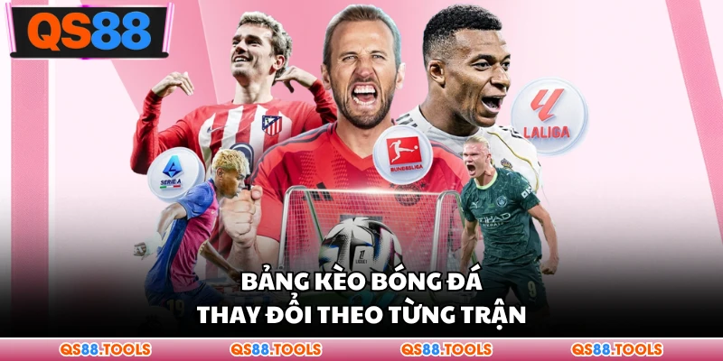 Bảng kèo bóng đá thay đổi theo từng trận